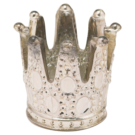 Silver Crown Tealight Holder