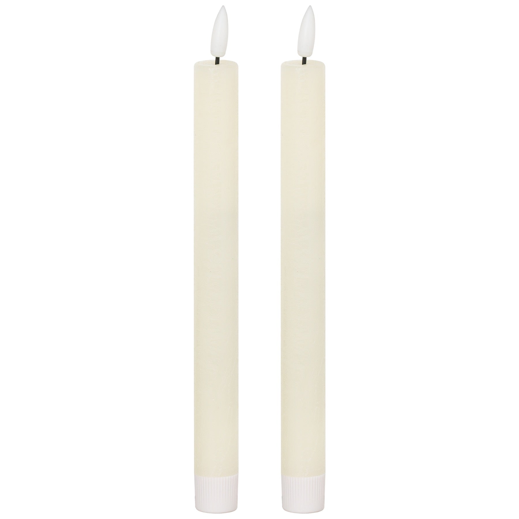 Luxe Collection Natural Glow S/ 2 Ivory LED Dinner Candles