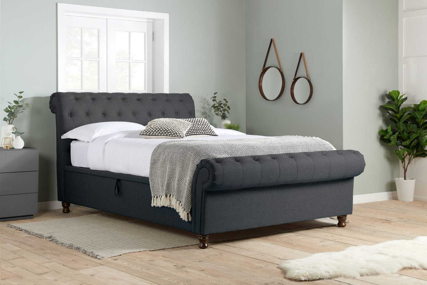 Castello King Side Ottoman Bed-0