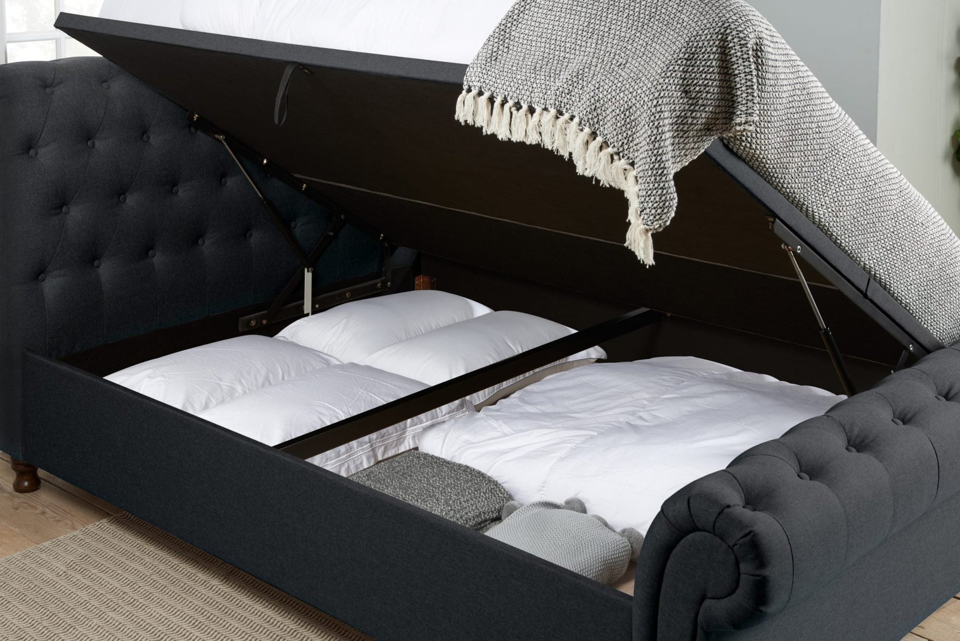 Castello King Side Ottoman Bed-6