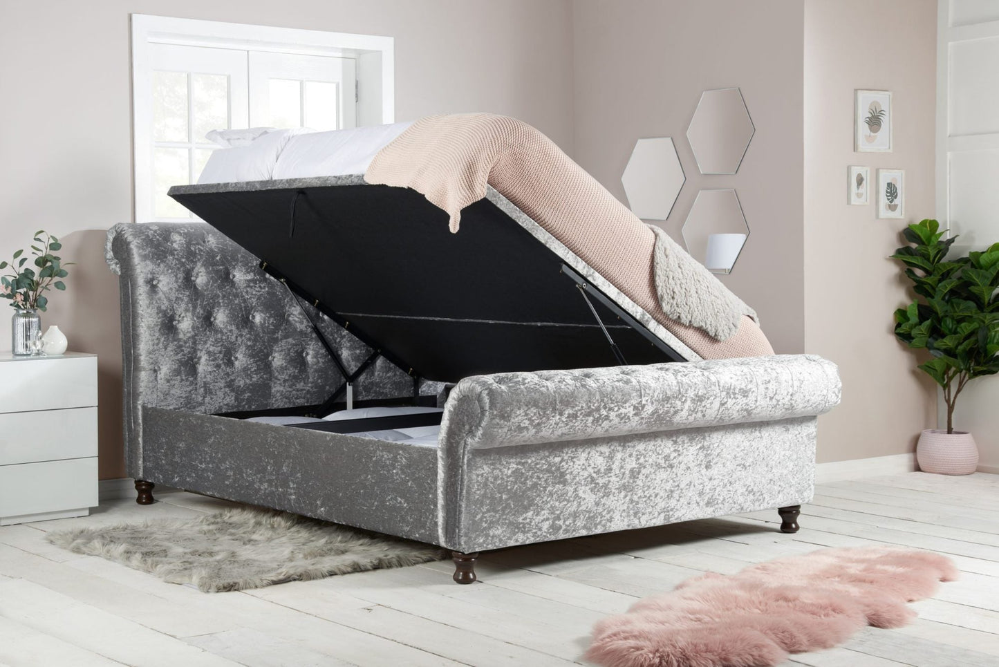 Castello Super King Side Ottoman Bed-1