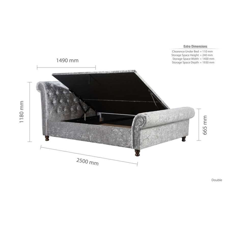 Castello Double Side Ottoman Bed-14