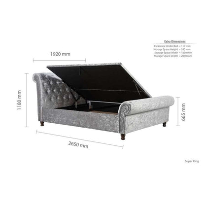 Castello Super King Side Ottoman Bed-14