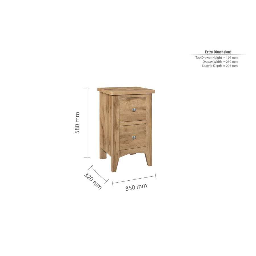 Hampstead 2 Drawer Bedside-8