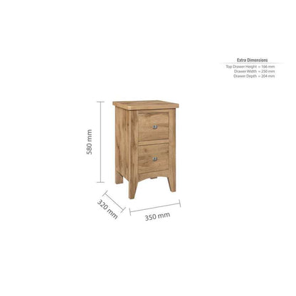 Hampstead 2 Drawer Bedside-8