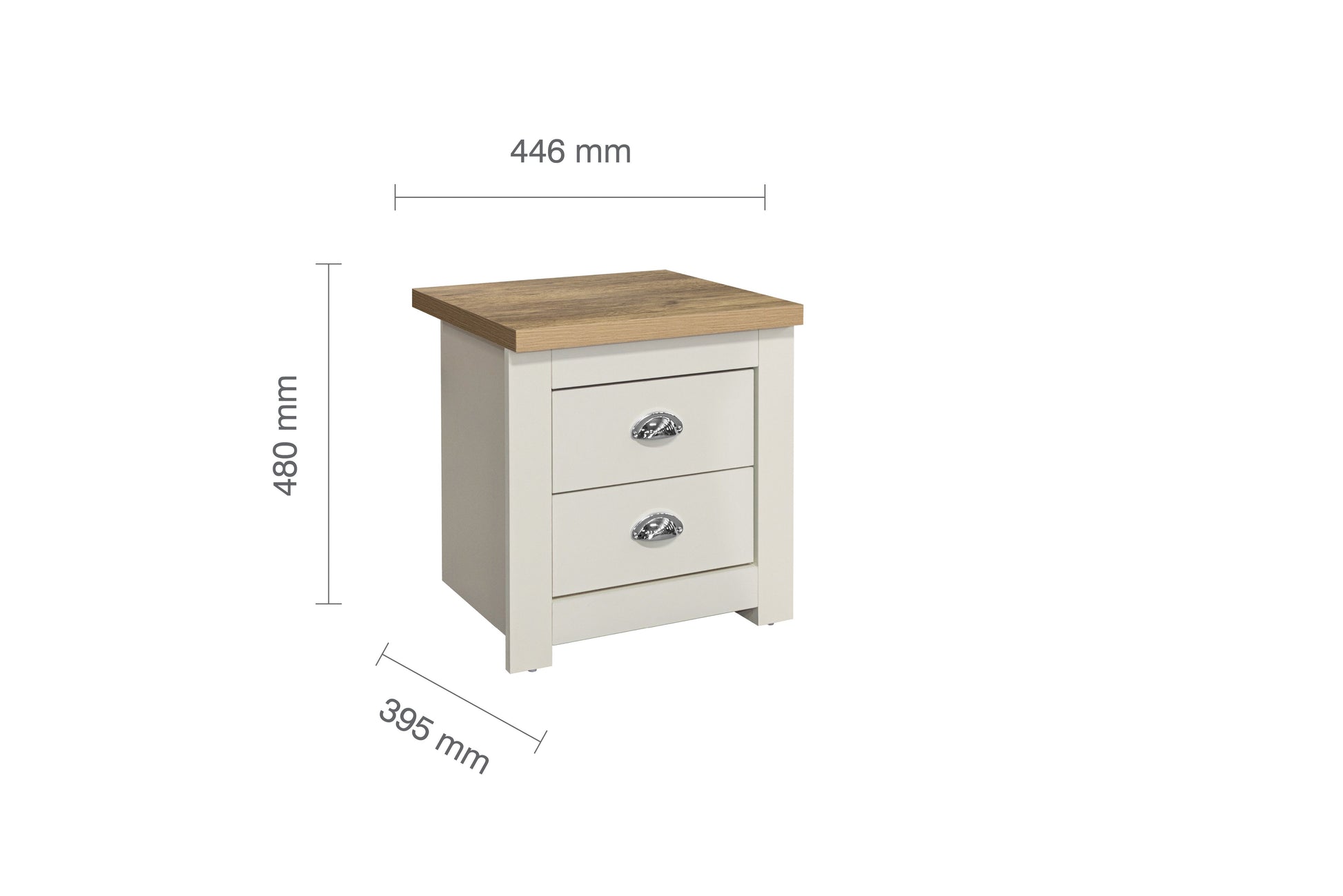 Highgate 2 Drawer Bedside-6