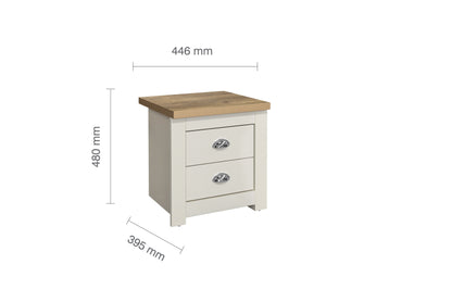 Highgate 2 Drawer Bedside-6