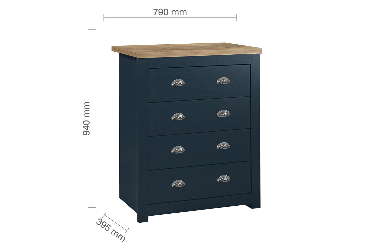 Highgate 4 Drawer Chest-6