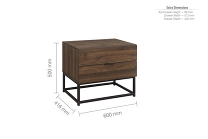 Houston 2 Drawer Bedside-9