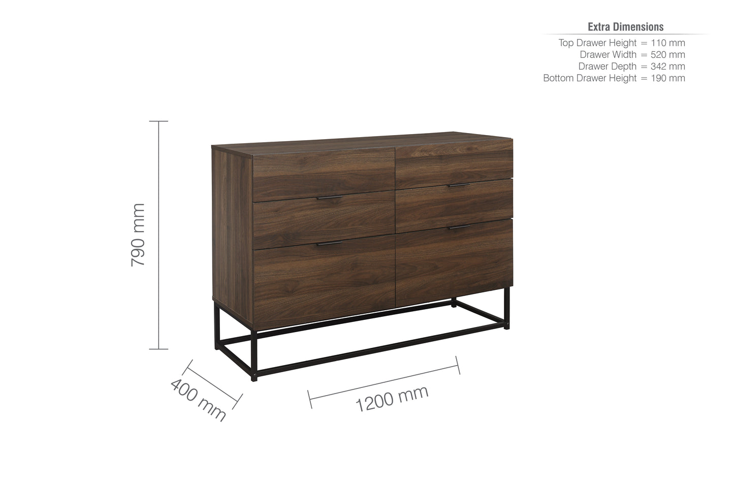 Houston 6 Drawer Chest-9