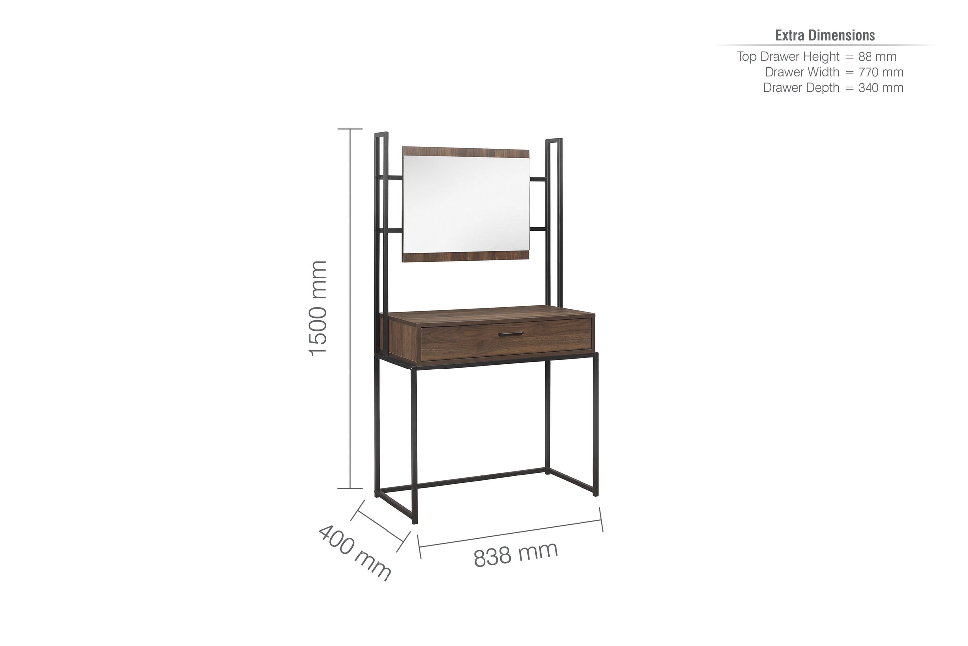 Houston Dressing Table & Mirror-9