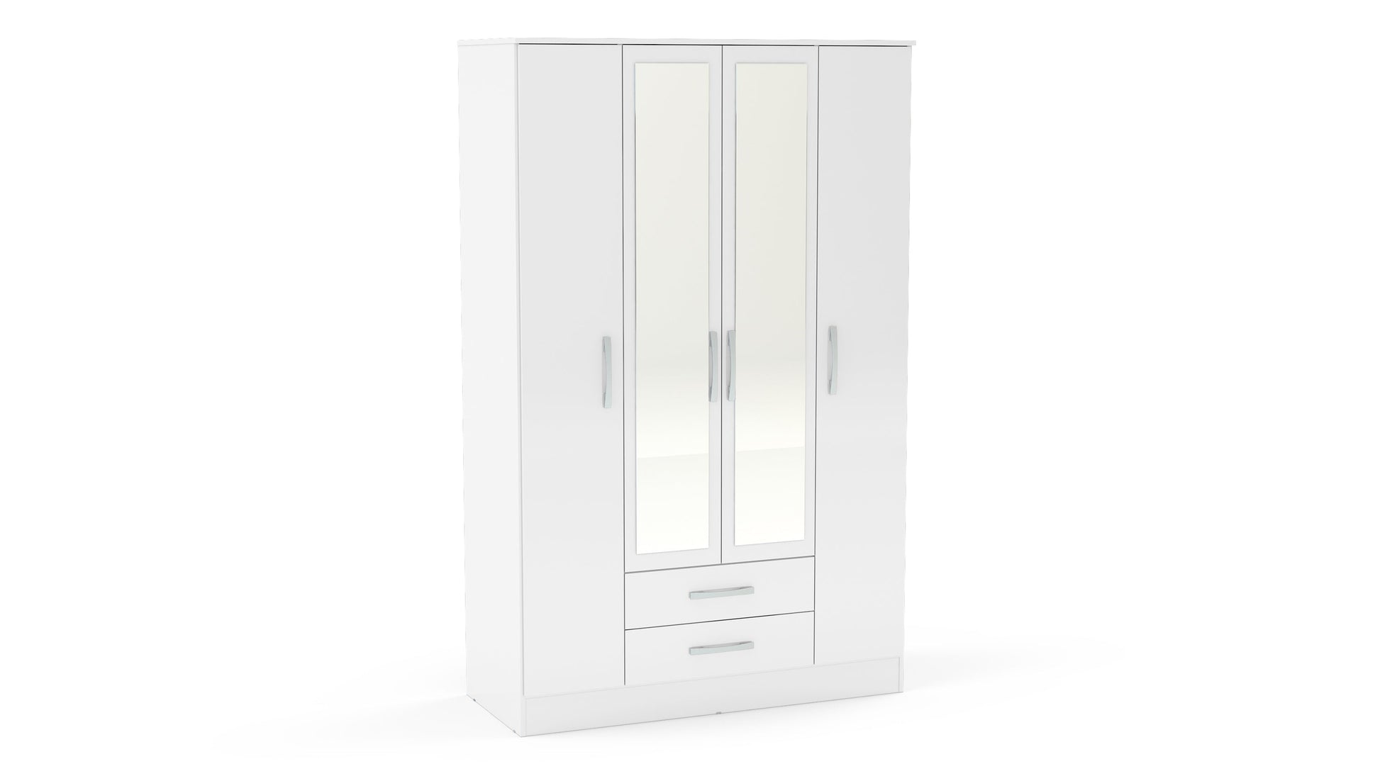 Lynx 4 Door 2 Drawer Wardrobe With Mirror-4