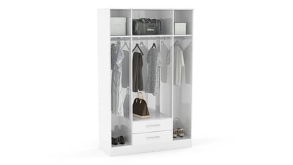 Lynx 4 Door 2 Drawer Wardrobe With Mirror-5