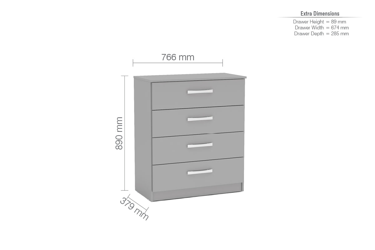 Lynx 4 Drawer Chest-6