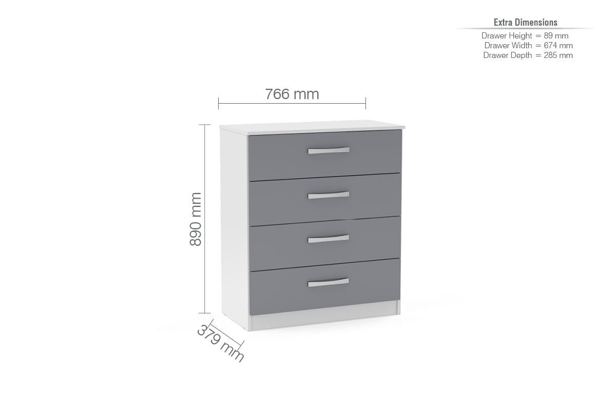 Lynx 4 Drawer Chest-3