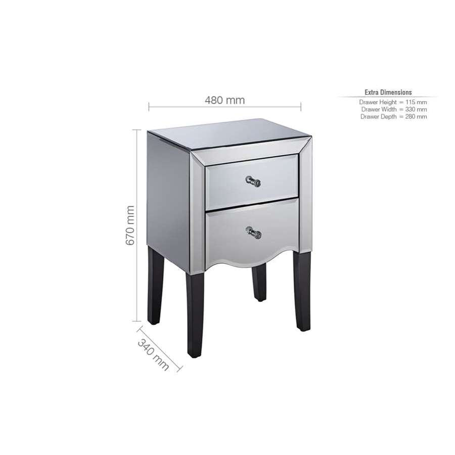 Palermo 2 Drawer Bedside-9