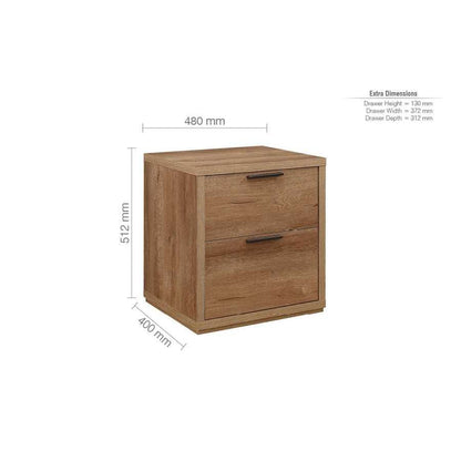 Stockwell 2 Drawer Bedside-8