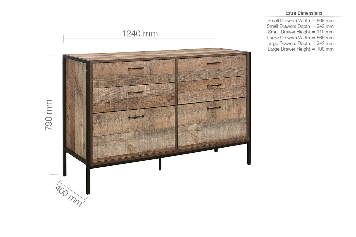 Urban 6 Drawer Wide Chest-6