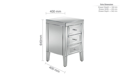 Valencia 3 Drawer Bedside-7