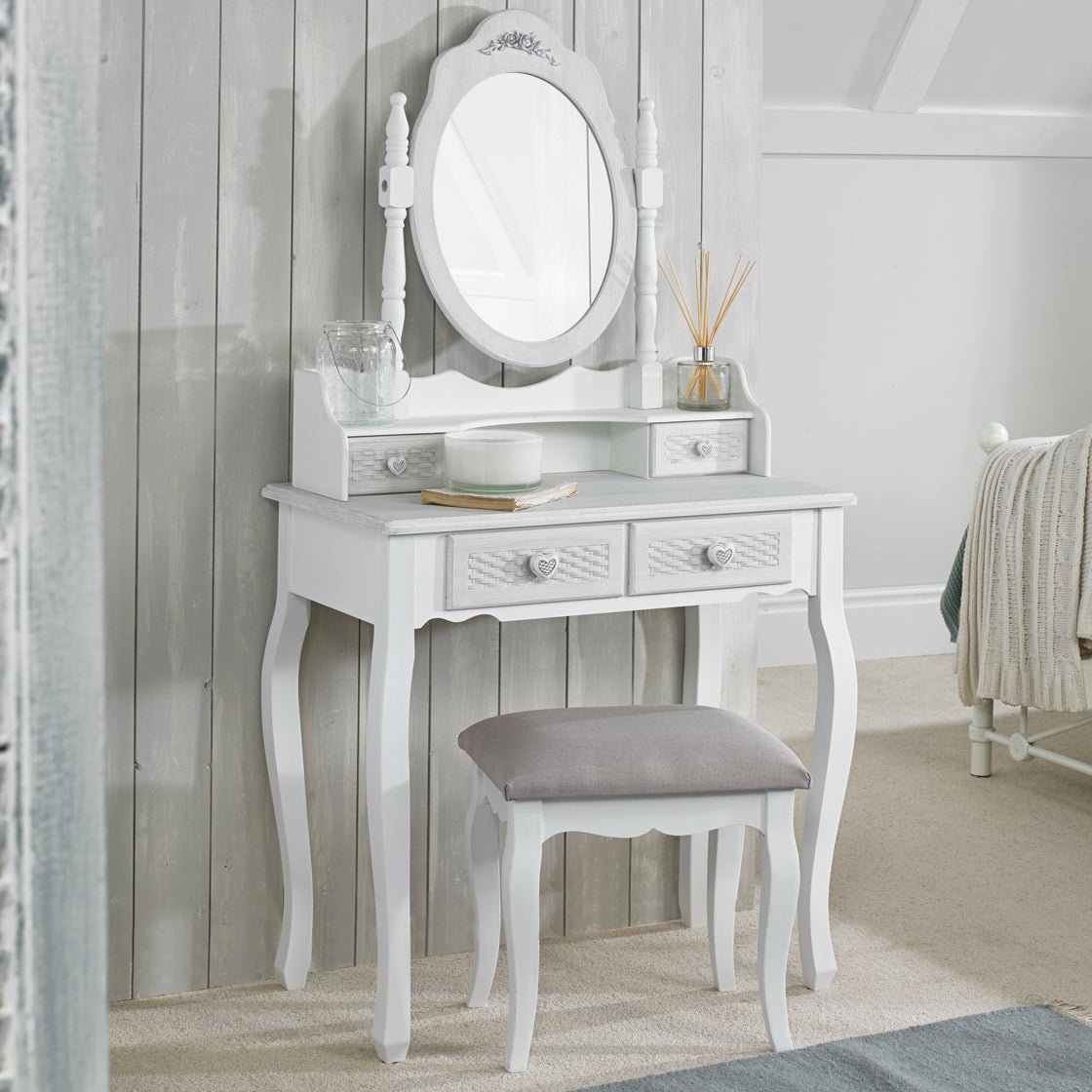 Brittany Dressing Table Base White-Grey-0