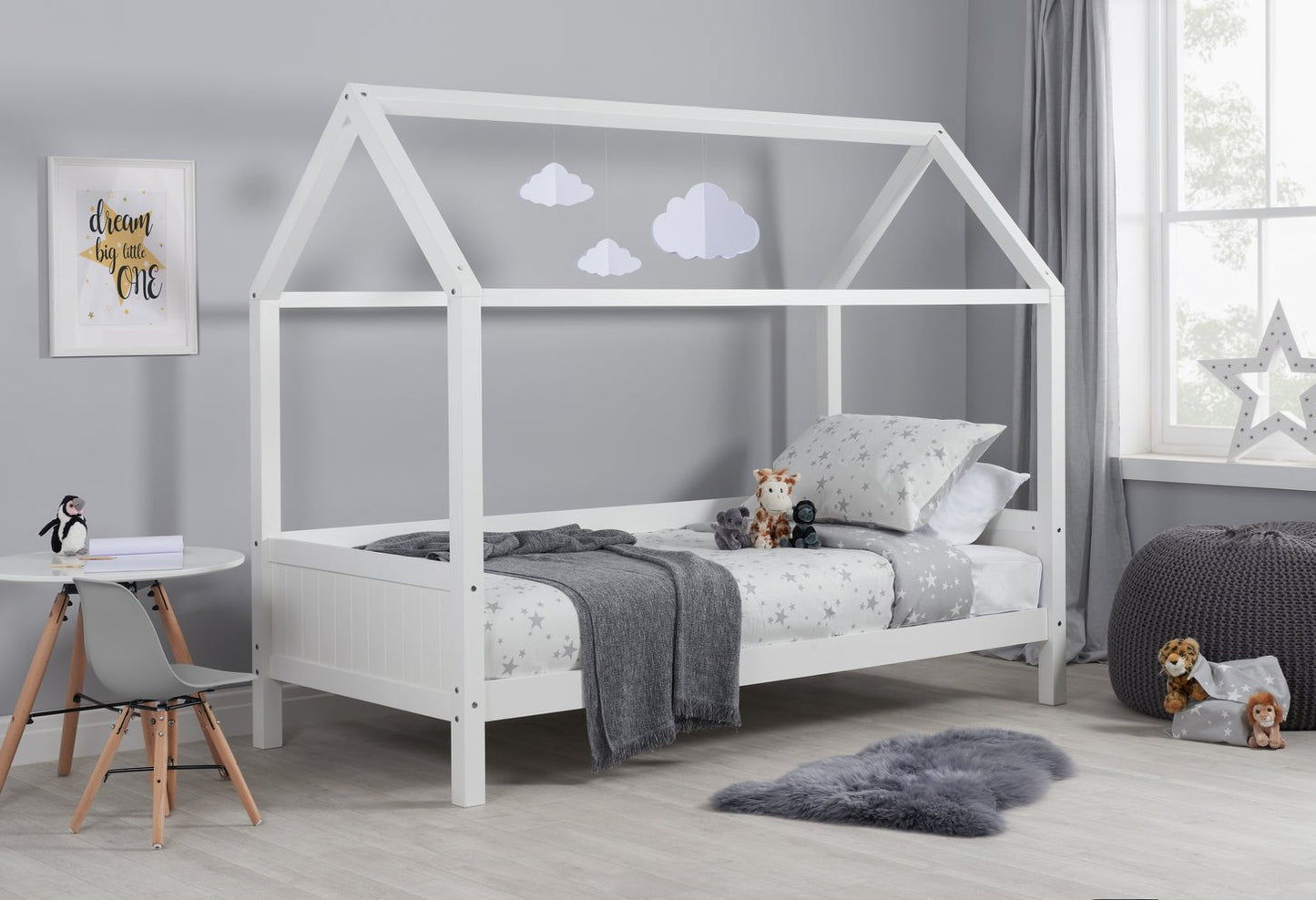 Home Single Bed - White-0