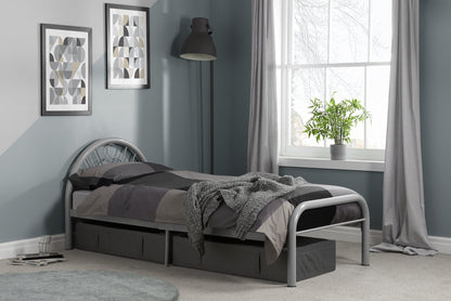 Solo Single Bed - Silver-0